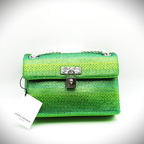 Kurt Geiger Handbags - KURT GEIGER Mini Brixton Crossbody Bag in Open Green Color